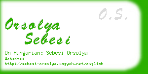 orsolya sebesi business card